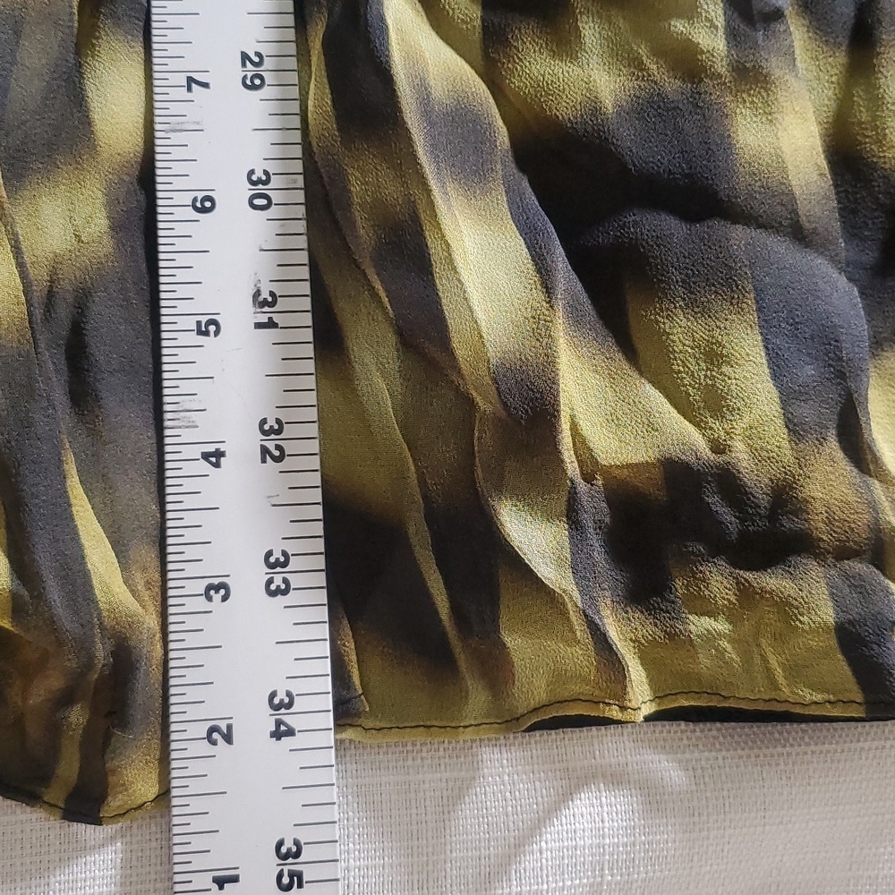 Calvin Klein Women's 100% Silk Spaghetti Strap Dress Black and Yellow Size 8 - Picture 11 of 11